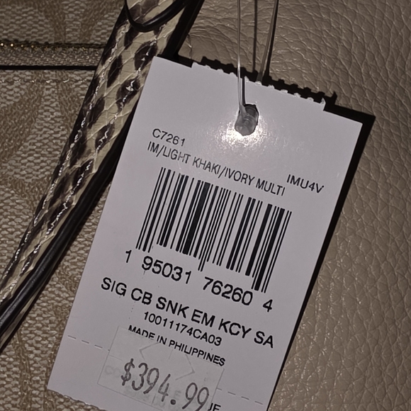 Coach KACEY SATCHEL IN COLORBLOCK SIGNATURE CANVAS IM/Light Khaki/Ivory Multi - Picture 11 of 11